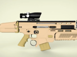 scar h assualt rifle grenade launcher Modelo 3D