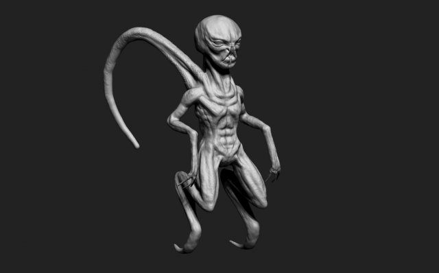 alien Model 3D .c4d .max .obj .3ds .fbx .stl .blend 