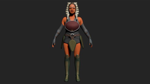 ahsoka 3D Модель .c4d .max .obj .3ds .fbx .stl .blend 