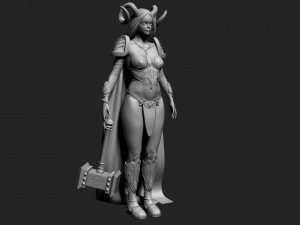 warrior woman 3D Model