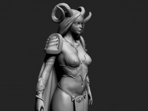 warrior woman 3D Model