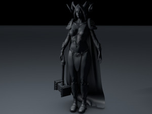 warrior woman 3D Model