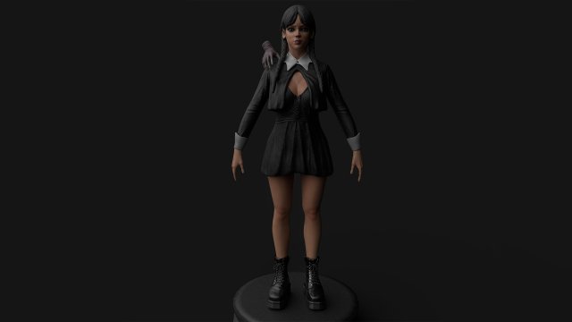 Wednesday Modelo 3D .c4d .max .obj .3ds .fbx .stl .blend 