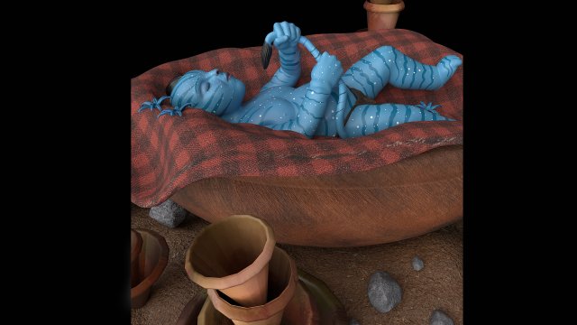 Avatar Baby Modèle 3D .c4d .max .obj .3ds .fbx .stl .blend