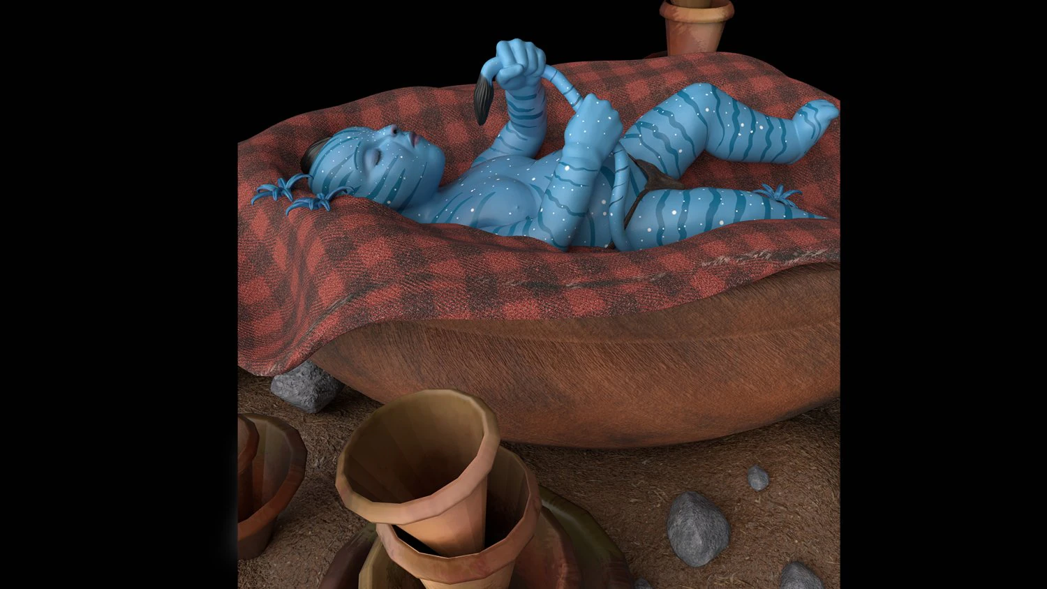 Avatar Baby 3D Model .c4d .max .obj .3ds .fbx .stl .blend 