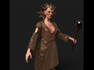 Old woman shaman Modello 3D