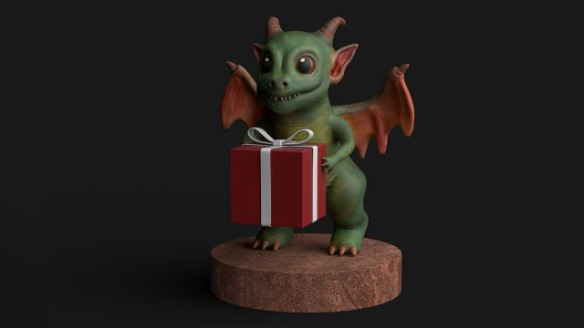 Little daragon 3D मॉडल .c4d .max .obj .3ds .fbx .stl .blend 