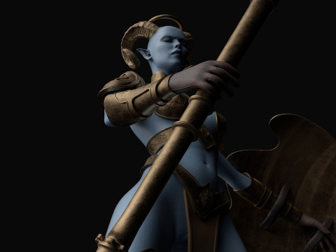 Draenei in zbrush 3D Model