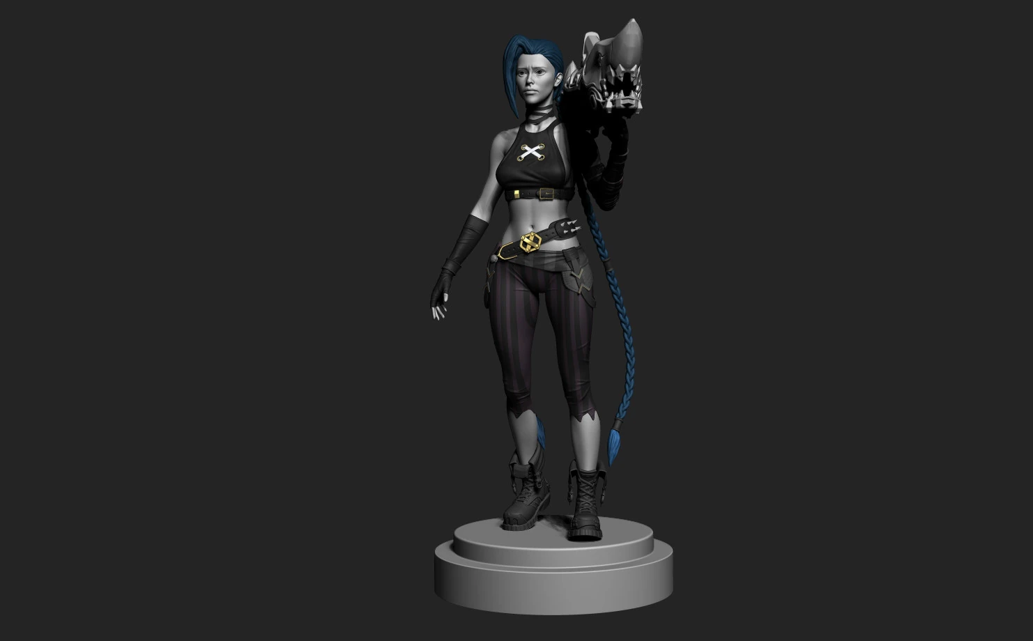 Jinx from arcane 3D Model .c4d .max .obj .3ds .fbx .stl .blend 