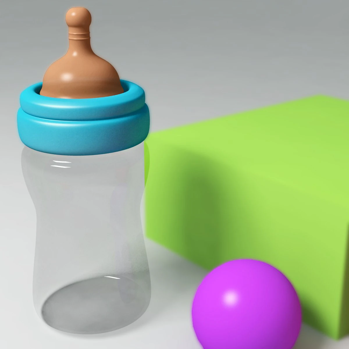 Babyflasche 3D Modell .c4d .max .obj .3ds .fbx .stl .blend 