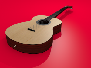 acoustic guitar Modello 3D
