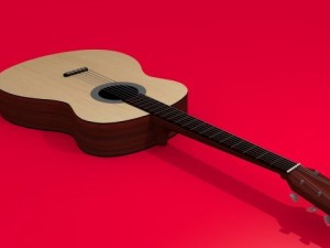 acoustic guitar 3Dモデル