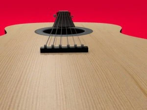 acoustic guitar 3D Model