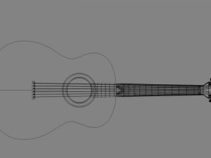 acoustic guitar 3Dモデル