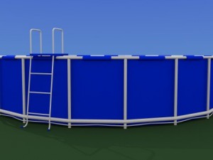 outdoor swimming pool Modelo 3D