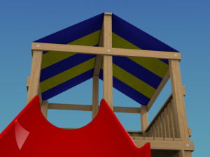tree house with slide and sandbox Modèle 3D