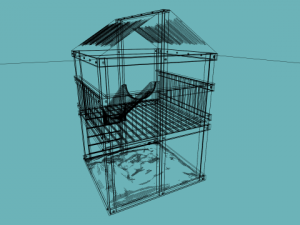 tree house with slide and sandbox Modèle 3D