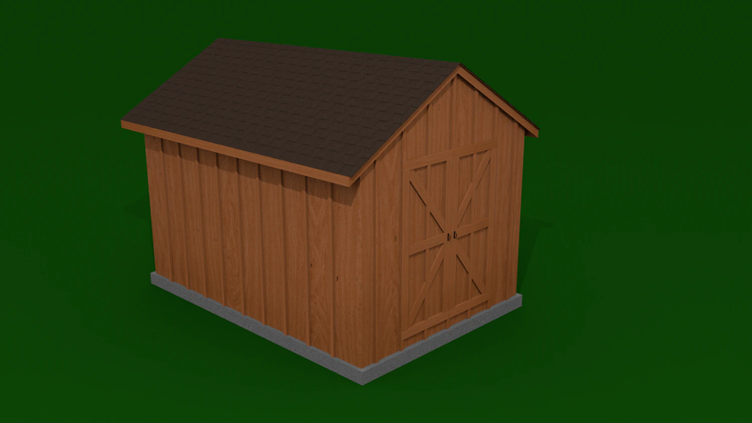 garden shed 3D Model .c4d .max .obj .3ds .fbx .stl .blend 