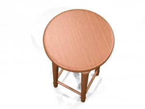 wooden barstool 3D Model