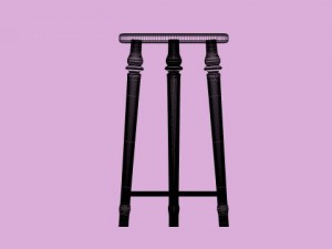 wooden barstool 3D Model