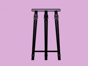 wooden barstool 3D Model