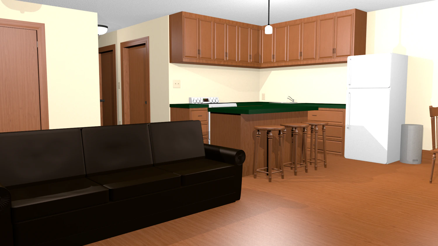 small apartment 3D Model .c4d .max .obj .3ds .fbx .stl .blend 