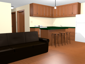 small apartment Modello 3D