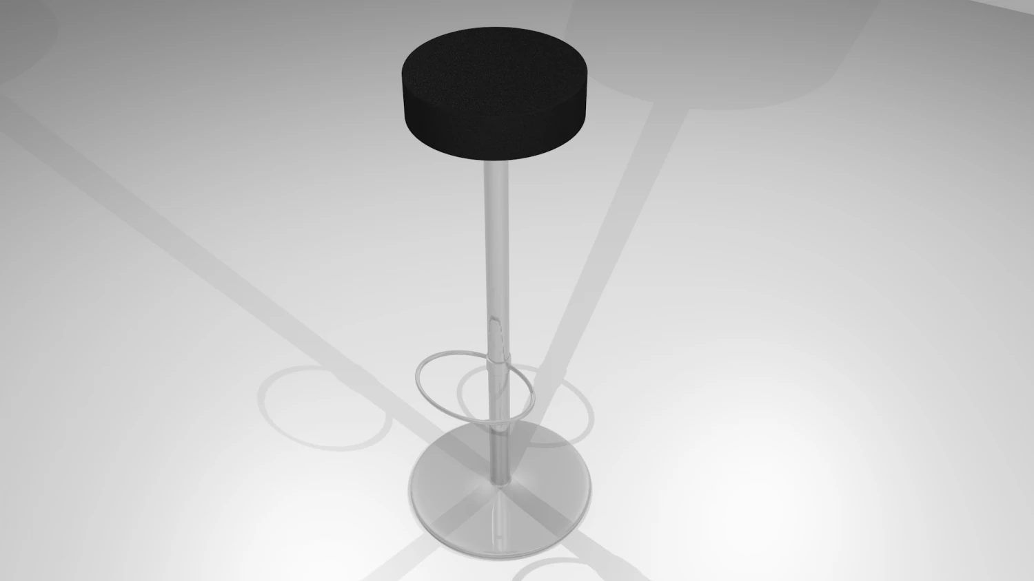 stainless barstool 3D Model .c4d .max .obj .3ds .fbx .stl .blend 