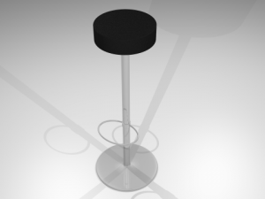 stainless barstool Modello 3D