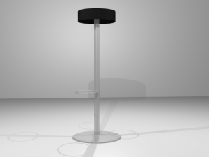 stainless barstool Modèle 3D