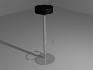 stainless barstool Modèle 3D