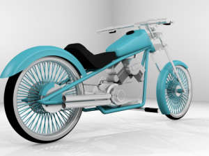 old school chopper Modello 3D