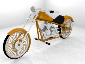 old school chopper 3D Model