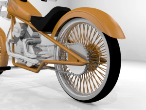 old school chopper 3D Model