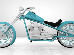 old school chopper 3D Model
