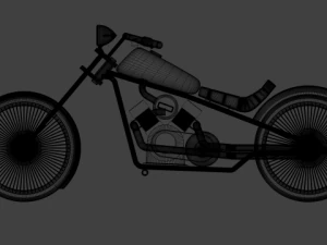 old school chopper 3D Model