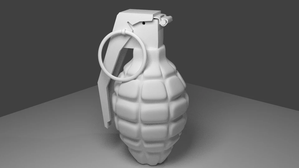 grenade 3D Model .c4d .max .obj .3ds .fbx .stl .blend