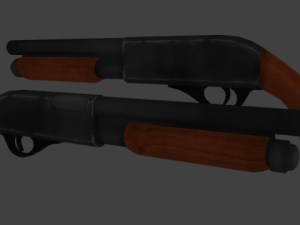 low poly sawedoff 3D Model