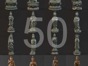50 kwanyin collection Model 3D