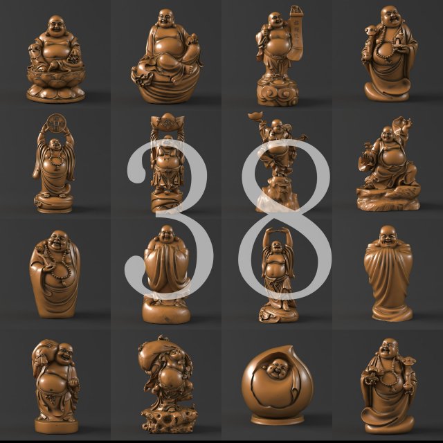 38 maitreya buddha 3D 模型 .c4d .max .obj .3ds .fbx .stl .blend