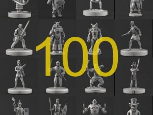 Kolekcja 100 mit&oacute;w i rzeźb starożytnych ludzi 3 Model 3D