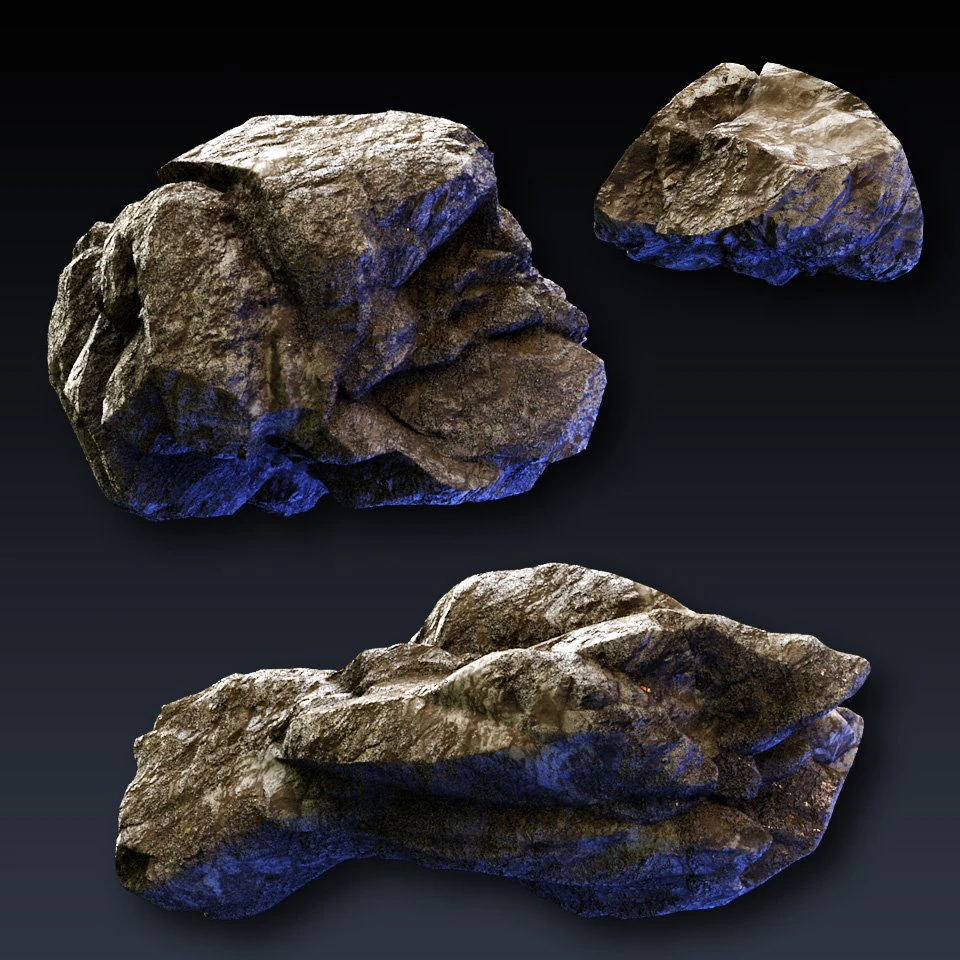 rock collection 02 3D Model .c4d .max .obj .3ds .fbx .stl .blend 
