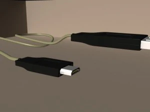 usb connector with mobile 3D Model