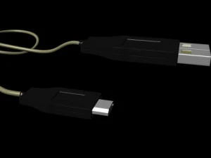 usb connector with mobile 3D Model