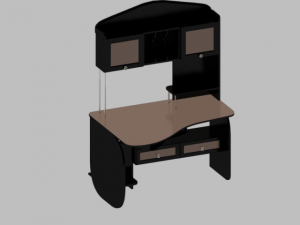 computer table 3D-Modell