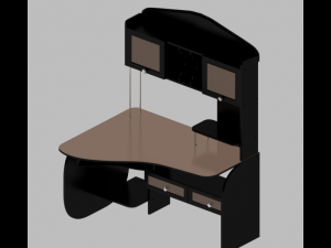 computer table 3D Model