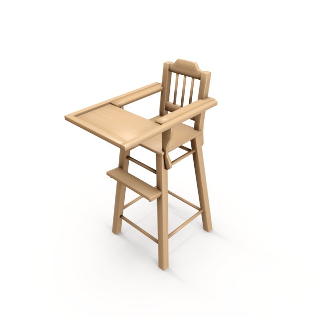 high chair Modelo 3D .c4d .max .obj .3ds .fbx .stl .blend 