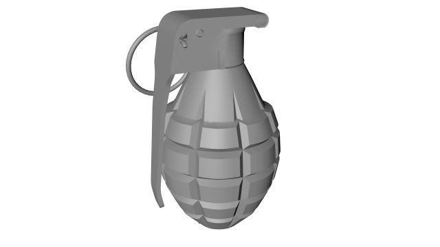 grenade for print Modelo de impresión 3D .c4d .max .obj .3ds .fbx .stl .blend 