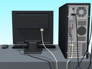computer 3D Model