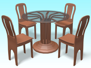 Dinner table 3D-Modell